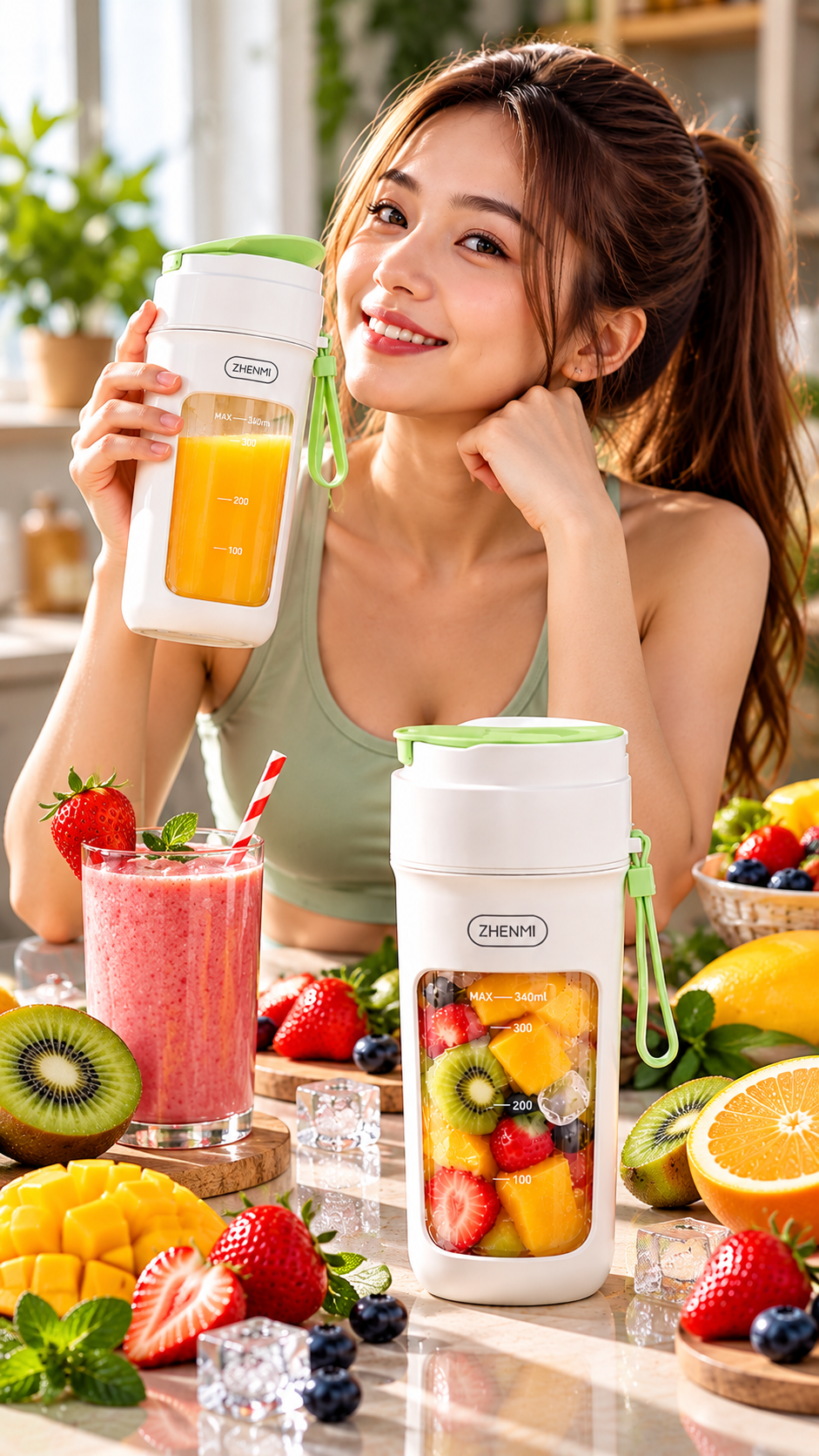 USB Rechargeable Portable Blender – Mini Personal Juicer Cup for Smoothies, Shakes & Fresh Juice
