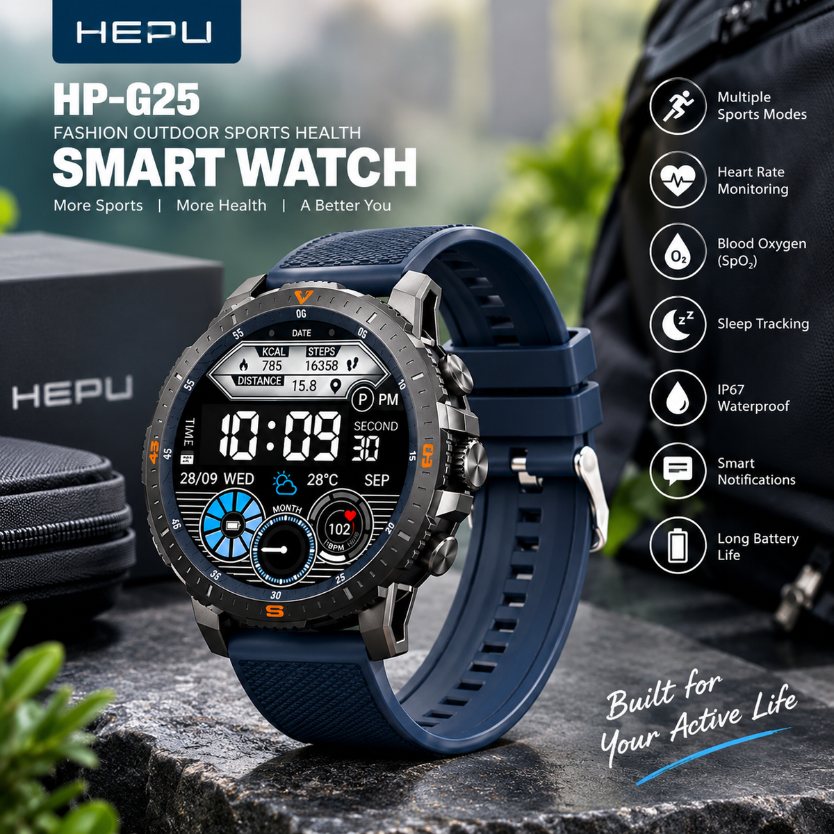 G25 Smart watch – Multifunctional Fitness & Health Tracker