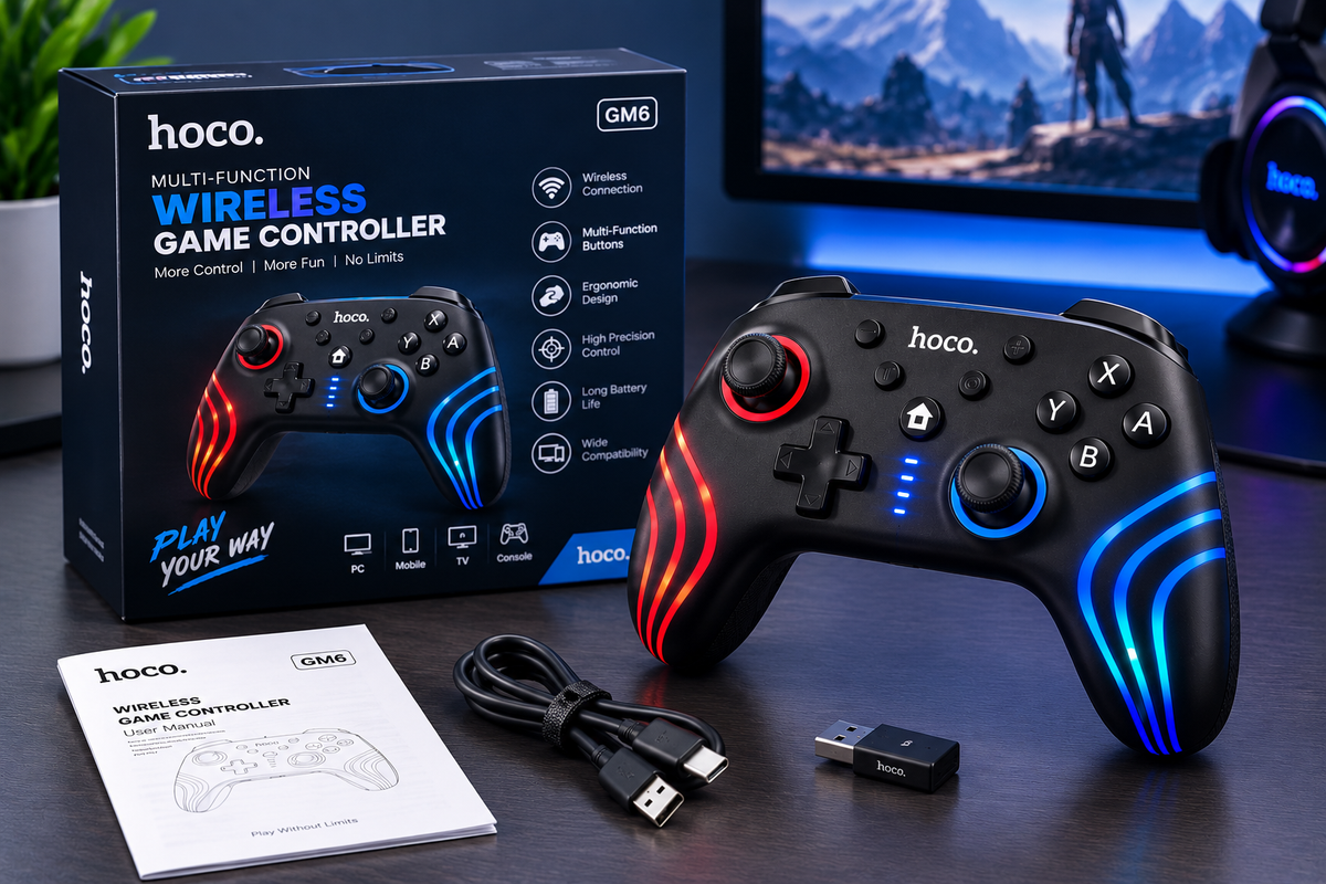 Hoco Multi-Function Wireless Gaming Controller – High-Performance Gamepad