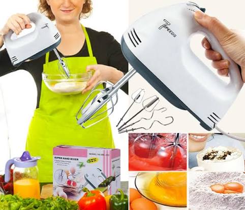 Super Electric Hand Mixer – Powerful 5-Speed Mixer & Beater for Kitchen Use